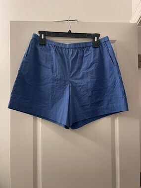 Everlane High-Waist Navy Blue Elastic-Waist Women’s Shorts